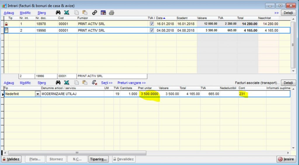 Achizitie, modernizare, amortizare si cedare imobilizari corporale
